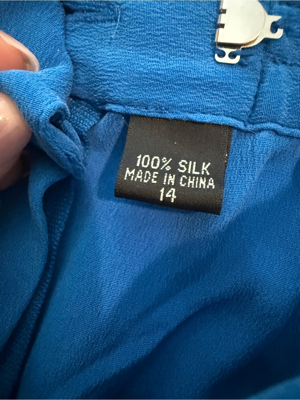 Set- Vintage Silk Women's Cobalt Blue Pantsuit GUC 0772 - Picture 9 of 15